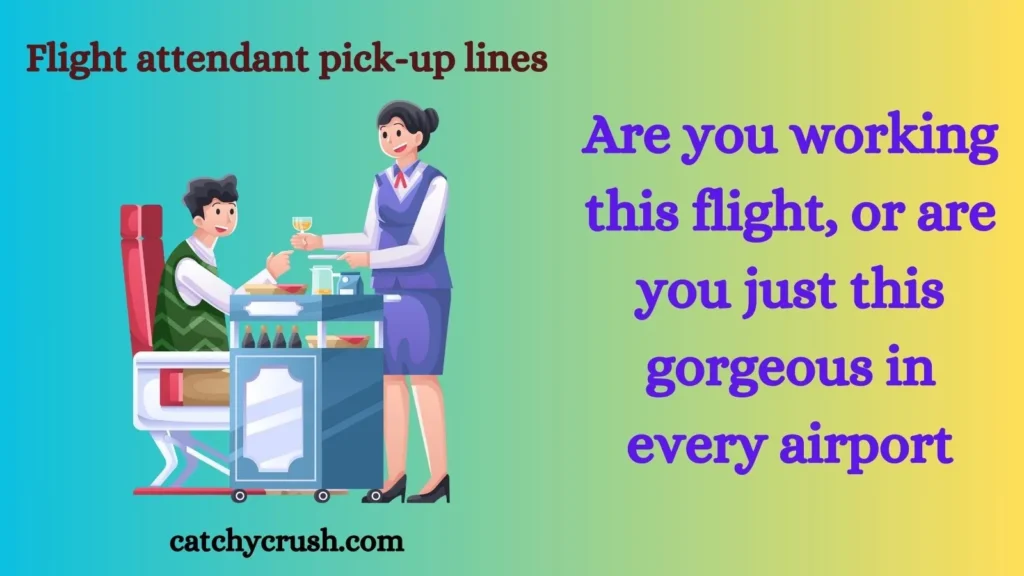 Flight attendant pick-up lines