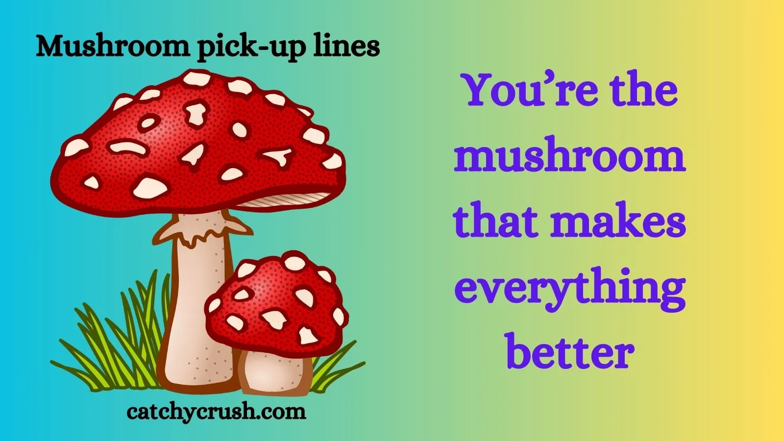 Mushroom pick up lines