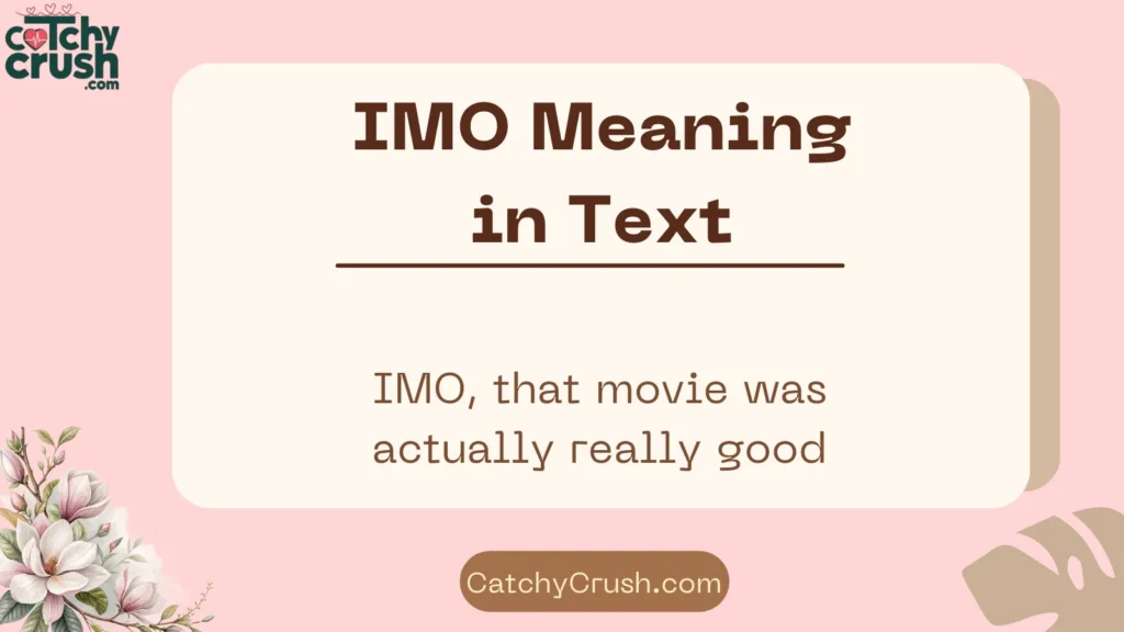 IMO Meaning in Text (Quick & Simple Answer