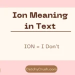 Ion Meaning in Text