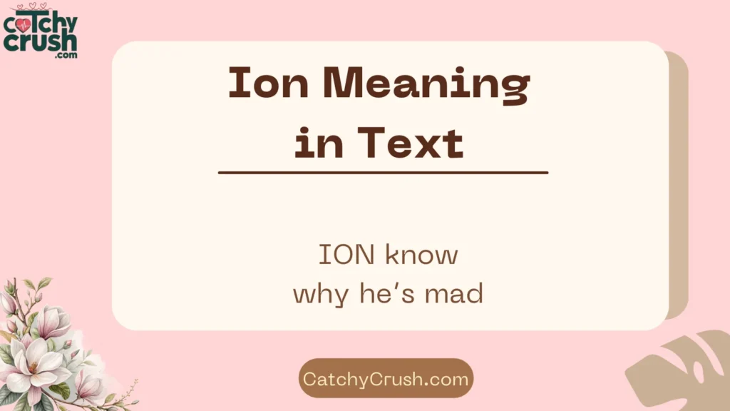 ION Meaning in Text (Quick & Clear Answer