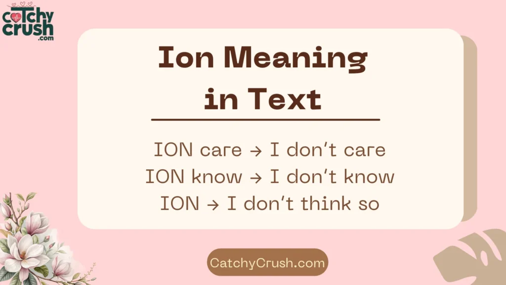 How ION Is Used in Everyday Texting