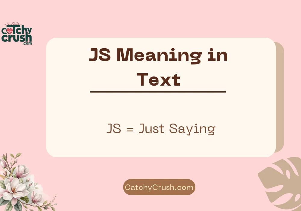 JS Meaning in Text